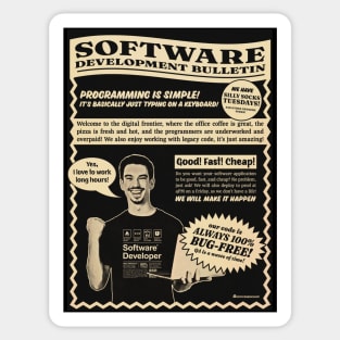 SOFTWARE DEVELOPER BULLETIN Sticker